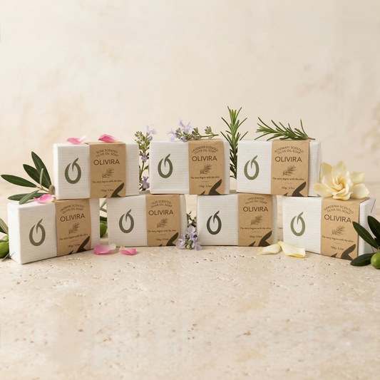 Olivira Full Line Collection – Olive Oil Soap Bar Bundle, 7 Pack